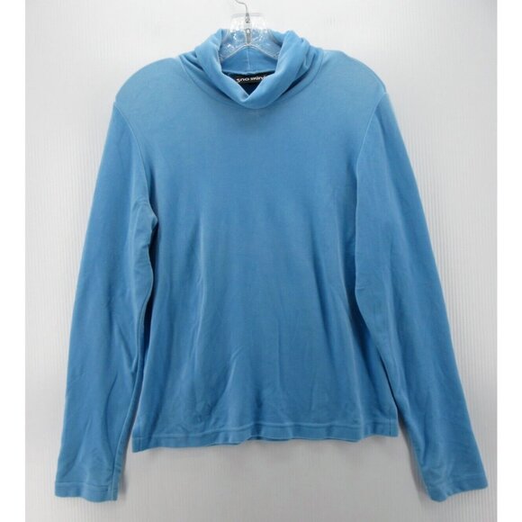 Sno Skins Top Medium Velour Turtleneck Shirt Pullover T Tee Stretch - Picture 1 of 10